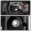 Xtune Chevy Silverado 07-13 Crystal Headlights w/ LED Black HD-JH-CS07-LED-BK