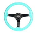 NRG Reinforced Steering Wheel (360mm) Classic Wood Grain w/Chrome Cutout 3-Spoke Center