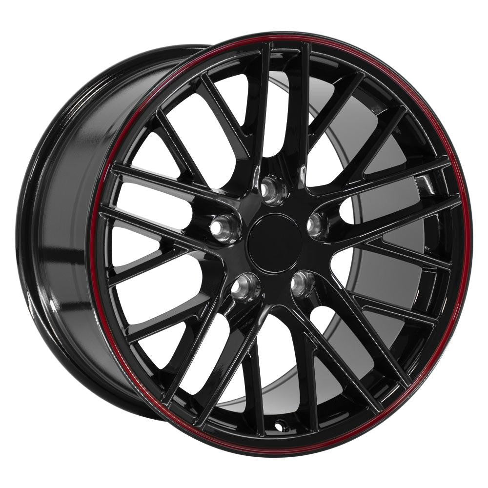 17 IN REPLICA WHEEL CV08A FITS CHEVROLET CORVETTE C6 ZR1 RIM 17X9.5 REDLINE WH