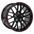 17 IN REPLICA WHEEL CV08A FITS CHEVROLET CORVETTE C6 ZR1 RIM 17X9.5 REDLINE WH