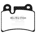 EBC 06-09 Volkswagen Touareg 3.6 (2 pin holes at top of backplate) Redstuff Rear Brake Pads