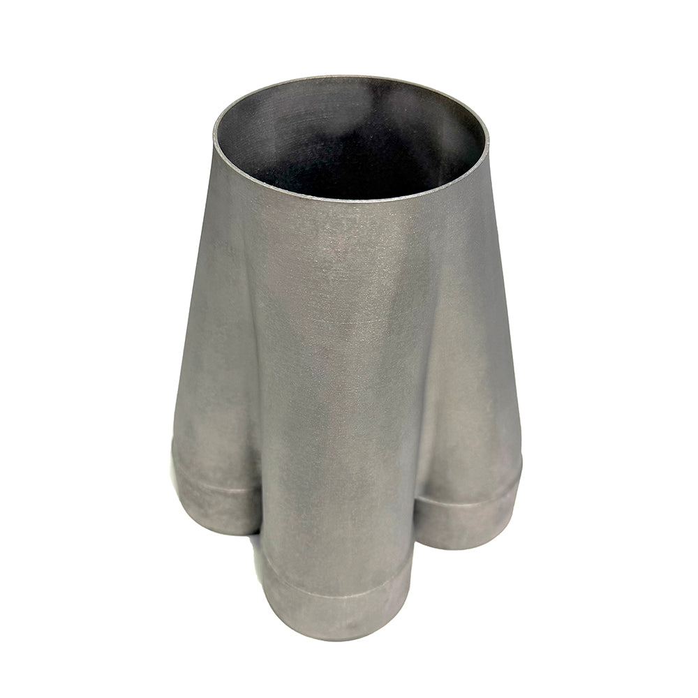Stainless Bros Inc 625 4-1 Collector 2in-3in 1.2mm/.047in w/ 13 Deg Merge - Spike Rib - Double Slip