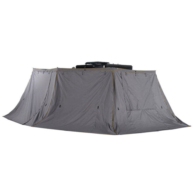 Overland Vehicle Systems HD Nomadic 270 - Awning Wall 2 W Window Driver Side Grey Body Green Trim W Storage Bag