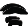 SET OF 4 CALIPER COVERS ENGRAVED FRONT/REAR MGP SILVER CHARACTERS BLACK POWDER