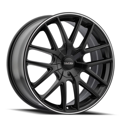 ~(36 lbs. 20X20X9)~ TR60 (3260) MATTE BLACK/MACHINED RING 18X8 5-127 40MM 72.62MM