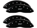 Set Of 4 Caliper Covers Engraved Front And Rear MGP Black Finish Silver Characters 2008-2012 Ford F-250 MGP Caliper Covers