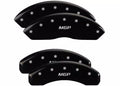Set Of 4 Caliper Covers Engraved Front And Rear MGP Black Finish Silver Characters 2015-2017 Ford Transit-150 MGP Caliper Covers