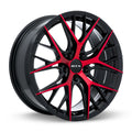 VALKYRIE 18X8 5X114.3 ET40 CB73.1 GLOSS BLACK MACHINED RED