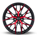 VALKYRIE 18X8 5X114.3 ET40 CB73.1 GLOSS BLACK MACHINED RED