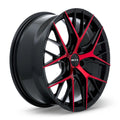 VALKYRIE 18X8 5X114.3 ET40 CB73.1 GLOSS BLACK MACHINED RED