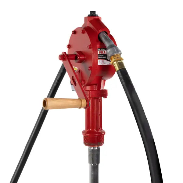 ROTARY HANDOPERATED FUEL TRANSFER PUMP W/ NOZZLE SPOUT HOSE SUCTION PIPE