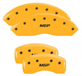 Set Of 4 Caliper Covers Engraved Front And Rear MGP Yellow Finish Black Characters 2007-2011 Infiniti G35 MGP Caliper Covers