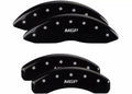 Set Of 4 Caliper Covers Engraved Front And Rear MGP Black Finish Silver Characters 2002-2006 Dodge Ram MGP Caliper Covers