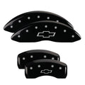 SET OF 4 CALIPER COVERS ENGRAVED FRONT/REAR MGP SILVER CHARACTERS RED POWDER C