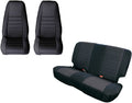 Rugged Ridge Seat Cover Kit Black 80-90 Jeep CJ/YJ