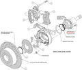 Wilwood D154 P/S Park Brake Kit Mopar/Dana 2.50in Off w/Snap Ring Bearing