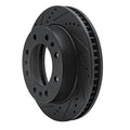 R1 06-11 Cadillac DTS Front Left Drilled & Slotted Black Brake Rotor