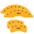 SET OF 4 CALIPER COVERS ENGRAVED FRONT/REAR MGP SILVER CHARACTERS BLACK POWDER