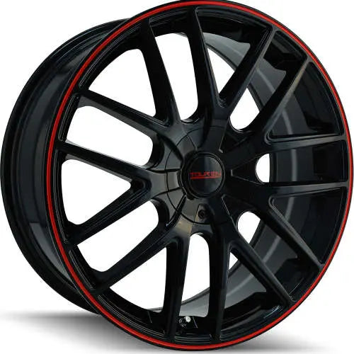 ~(36 lbs. 20X20X9)~ TR60 (3260) BLACK/RED RING 18X8 5-115/5-120 20MM 74.1MM