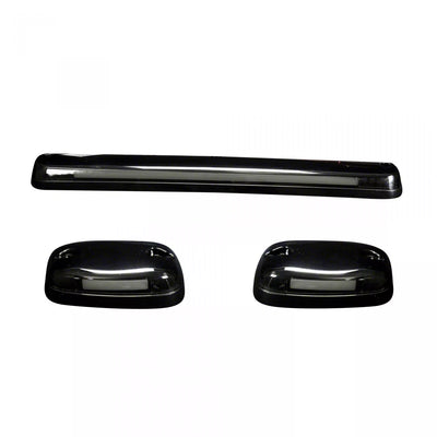 Recon GMC Chevy 07-14 (2nd GEN Body Style) Heavy-Duty (3-Piece Set) Smoked Cab Roof Light Lens with White High-Power OLED Bar-Style LED s - (Complete Wiring Kit Sold Separately) 264156WHBKHP
