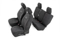 ~(13.7 lbs. 27X20X9)~ Jeep Neoprene Seat Cover Set Black [11-12 Wrangler JK Unlimited]
