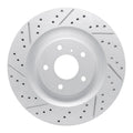 R1 19-25 Infiniti Qx50 Front Left Drilled & Slotted Geoperformance Rotor