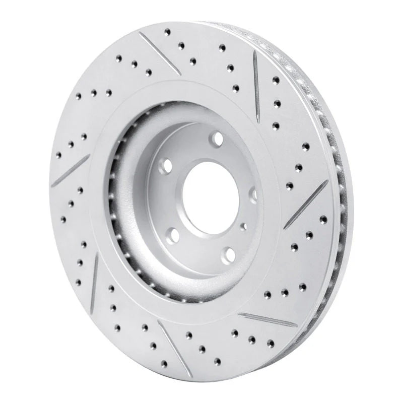 R1 19-25 Infiniti Qx50 Front Left Drilled & Slotted Geoperformance Rotor