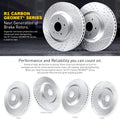 R1 18-25 Audi S5 Sportback Front Left Drilled & Slotted Geoperformance Rotor