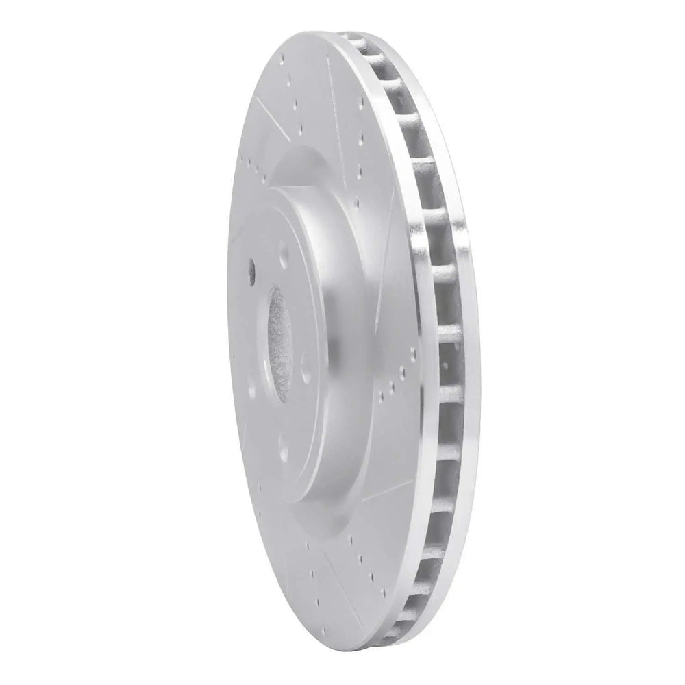 R1 12-21 Dodge Durango Front Right Drilled Black Brake Rotor