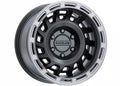 Aluminum Wheels 17x9 Halo 957BS Satin Black Silver Ring -12 Offset 8 on 170 Bolt Pattern 130.81 Bore Raceline