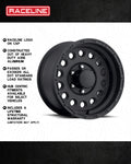 Aluminum Wheels 17x9 Rockcrusher 887B Satin Black 0 Offset 5 on 127 Bolt Pattern 83.82 Bore Raceline