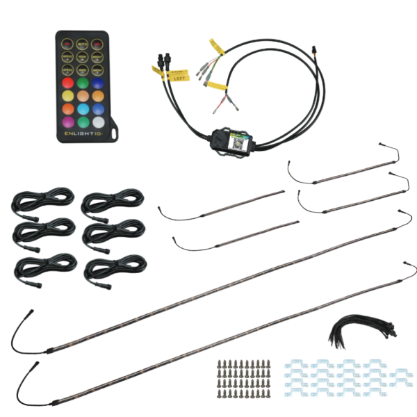 6PC FLEXIBLE RGBW LED UNDERBODY VEHICLE KIT WITH ENLIGHT10 APP FULL CONTROL