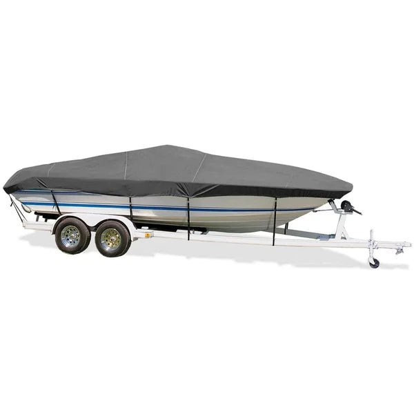 HOT SHOT BOAT COVERBASIC FISH O/B 11FT512FT4 69INGREY