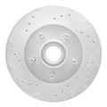 R1 93-95 Chevrolet G10 Front Left Drilled & Slotted Silver Brake Rotor