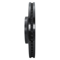 R1 07-23 Lexus LS500h Left Front Drilled & Slotted Black Brake Rotor