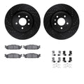 R1 Concepts E- Line Series Brake Rotor with Ceramic Brake Pads Hdw Fits Ford Flex