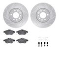 R1 10-25 Buick Allure Rear Drilled & Slotted Silver Brake Rotor Set