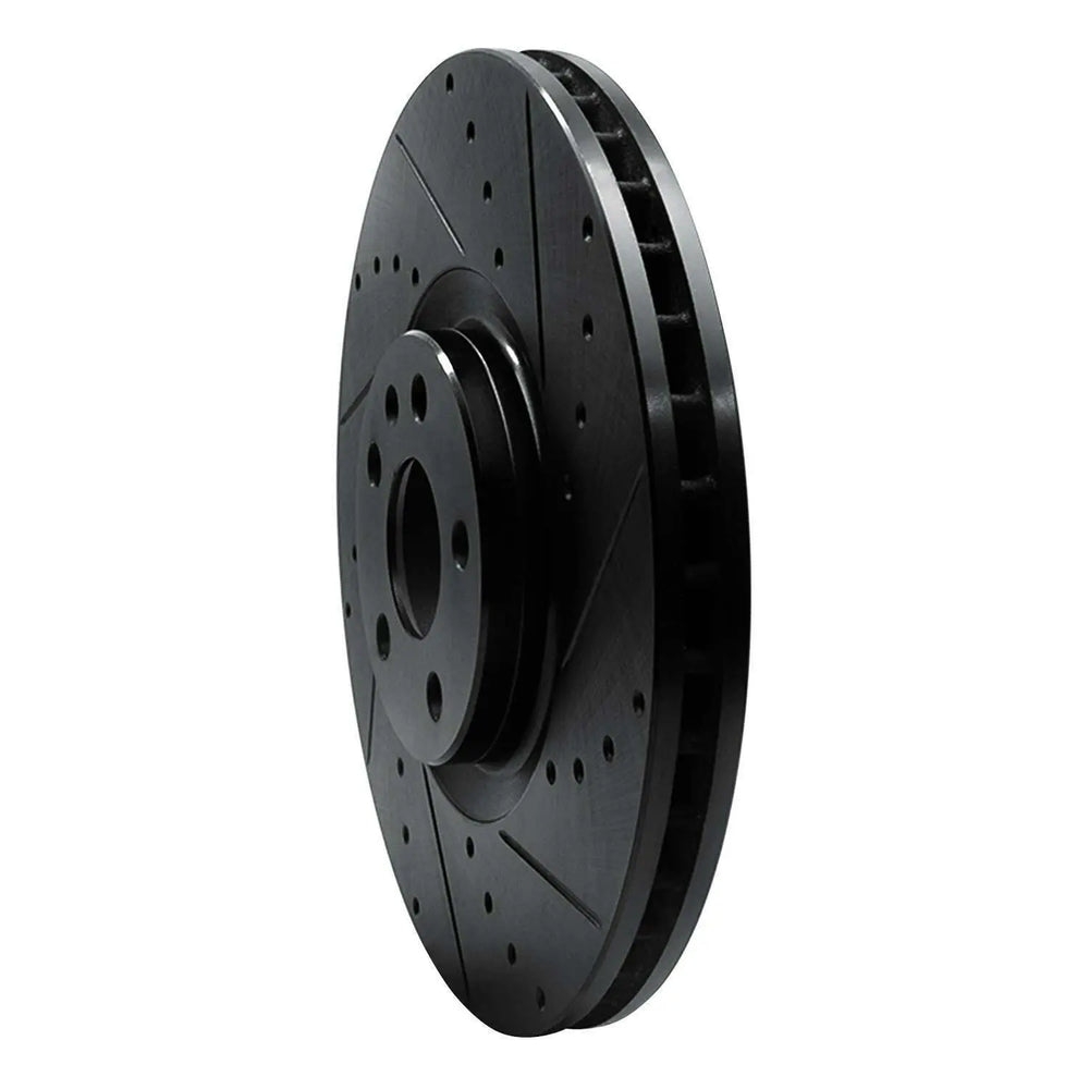 R1 16-26 Polestar Polestar 2 Front Right Drilled & Slotted Black Brake Rotor