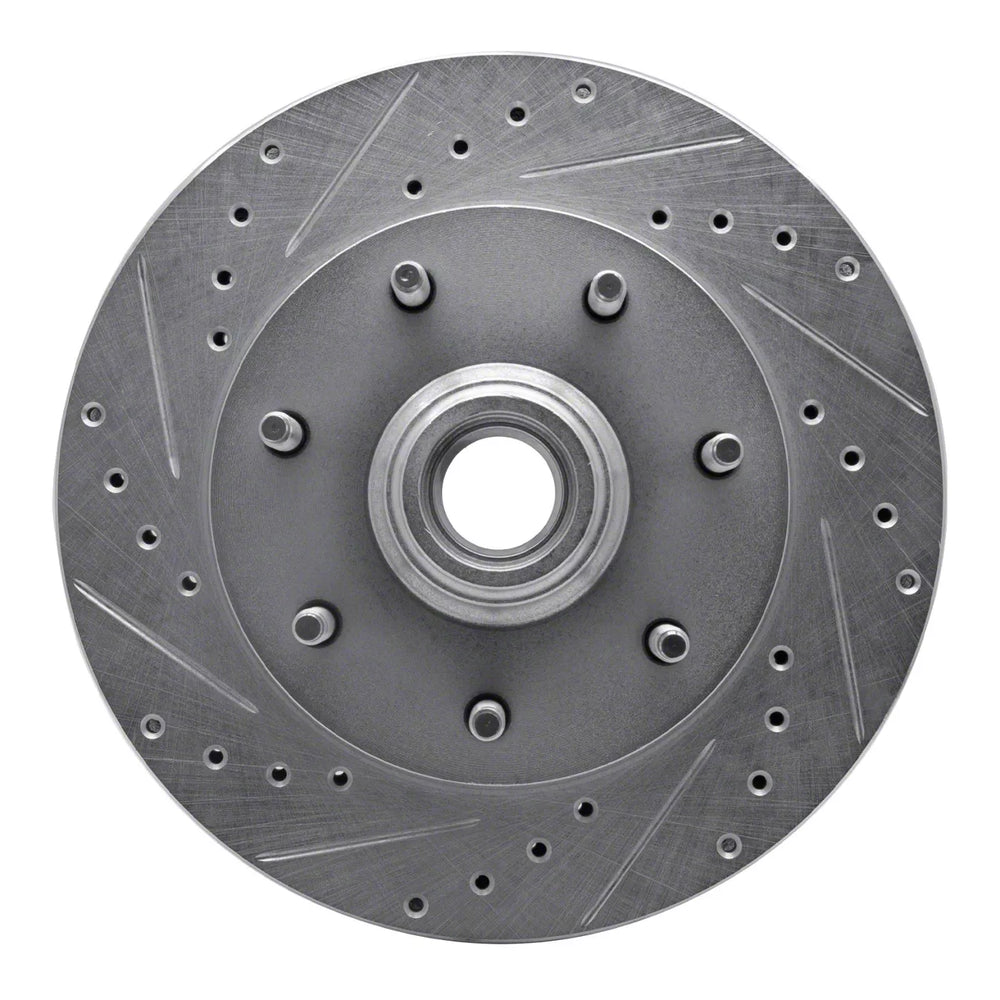 DFC 97-04 Ford F-250 2WD (Excl Super Duty) Front Left Drilled & Slotted Silver Brake Rotor