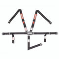 RaceQuip L & L 5pt Ratchet HNR Harness Black