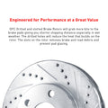 DFC 84-87 Chrysler New Yorker Front Drill/Slot Silver Rotors 5000 Adv Brake Pads w/Hardware