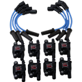 Granatelli 14-23 GM L83 5.3L/L86 6.2L Hi-Perf Coil-Near-Plug Wire Conn Kit w/Blue Jacket