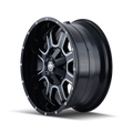 ~(32 lbs. 19X19X10)~ FIERCE (8103) GLOSS BLACK/MILLED SPOKES 17X9 5-114.3/5-127 -12MM 87MM