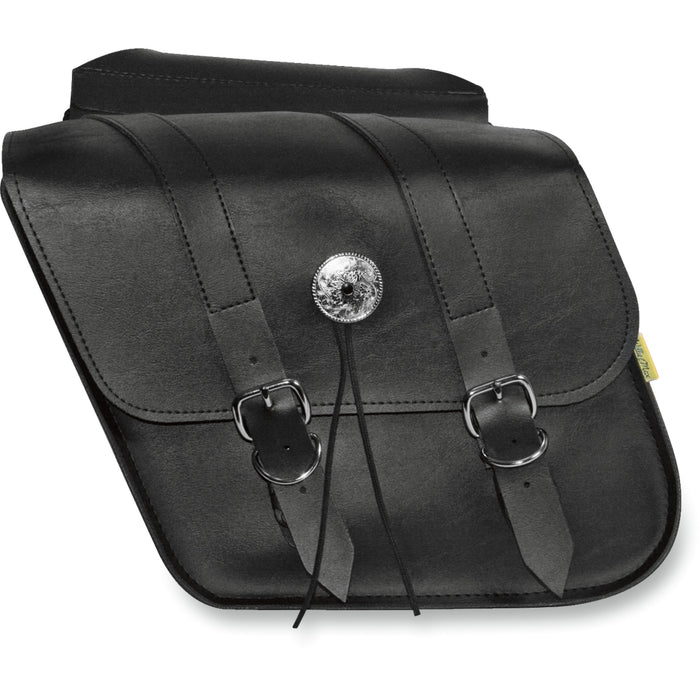 Willie & Max Universal Deluxe Compact Slant Saddlebags (12 in L x 9.5 in W x 5.5 in H) - Black