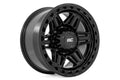Rough Country 76 Series Wheel | Simulated Beadlock | Gloss Black | 17x9 | 5x5.5 | +0mm