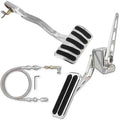 6770 C10 BILLET THROTTLE PEDAL ASS; W RUBBER BLACK FINISH