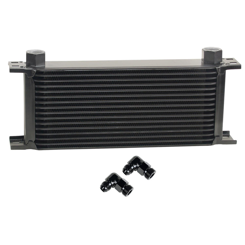 16 ROW SERIES 10000 STACK PLATE COOLER 90DEG SWIVEL 8AN FITTING ALUMINUM