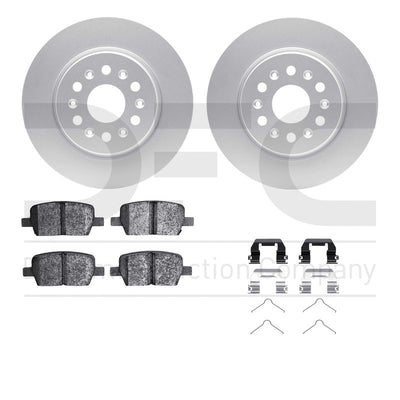DFC 17-20 Buick Enclave Rear Geospec Rotors with 5000 Advanced Brake Pads w/Hardware