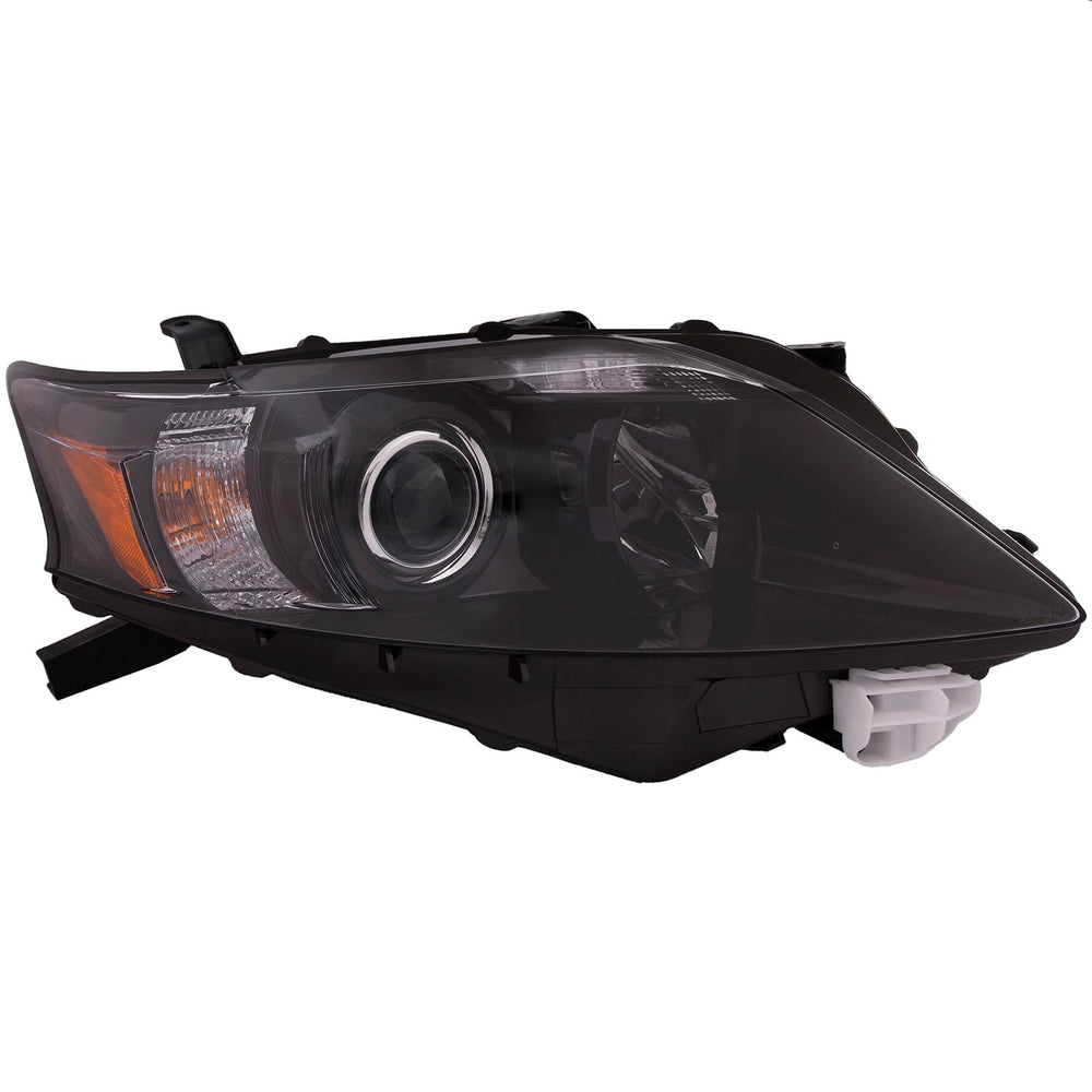 RH H/LMP ASSY COMP; HALOGEN; TYPE 2; CANADA BUILT; BLK BEZEL RX350 201212