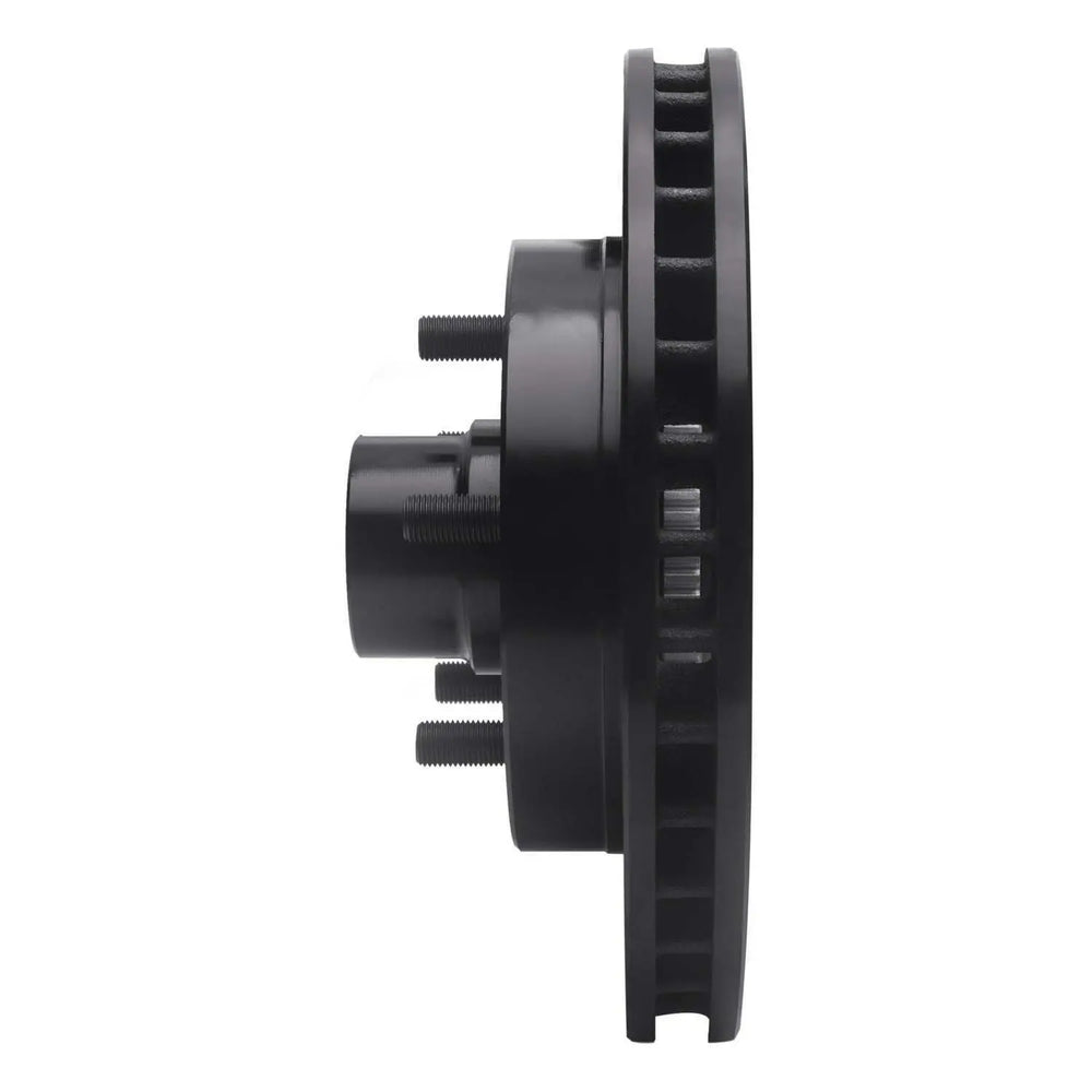 R1 1992-2002 Chevrolet Tahoe Front Right Drilled & Slotted Black Brake Rotor